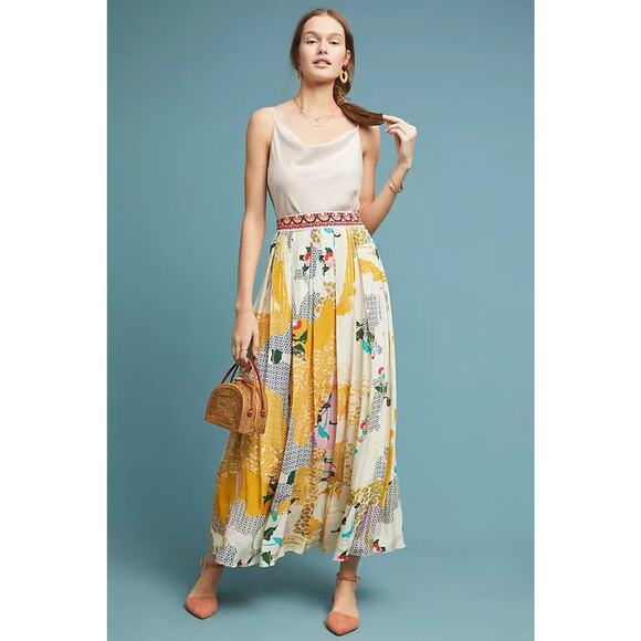 Anthropologie/Bhanuni by Jyoti/ Womens Large Mischa Maxi Skirt/Boho/Festival - Picture 1 of 3